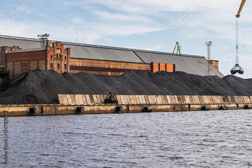 Coal transshipment terminal in the port