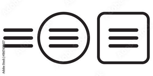 Thick Hamburger Menu Icon – Bold Line Navigation Symbol for Apps and
 Websites Vector Design