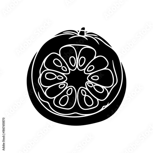 Intricate floral brooch isolated on transparent background, Vector