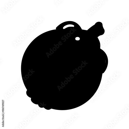 Shadow of a bomb isolated on transparent background, Vector