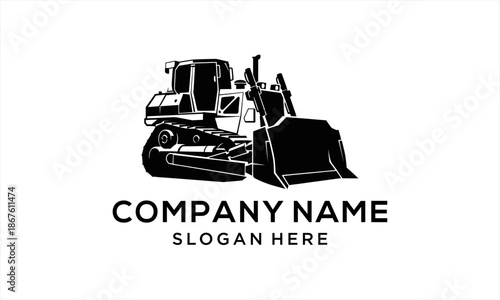 Heavy-duty bulldozer with front loader for construction and earthmoving projects.