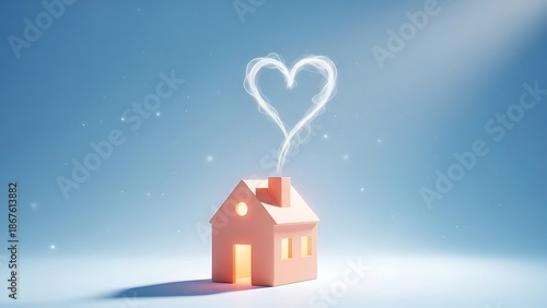 Valentines day concept heartwarming home sweetheart