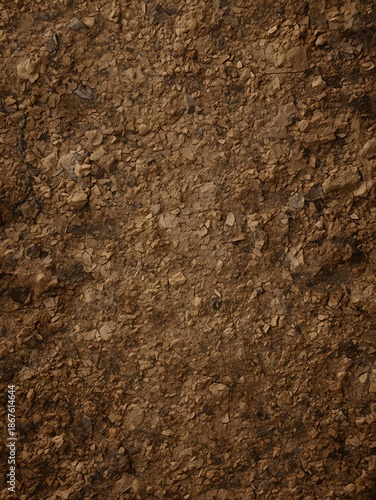 Natural Brown Rocky Soil Texture Background