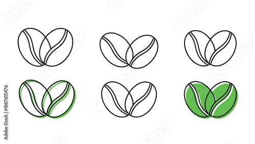 Icon set of seedlings - Glyph and solid icon set - Flat Design Icon - line icon set - Flat Vector icon, icon, Editable stroke icon, Modern icon collection