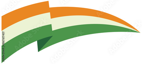 Indian flag wavy abstract background. Vector illustration. Indian Flag Ribbon for indian independence day and indian republic day celebration