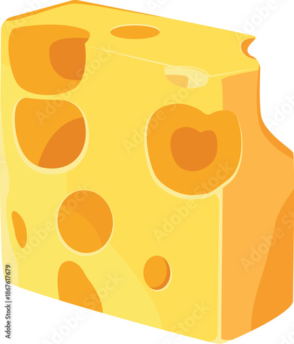 vector illustration of a cheese