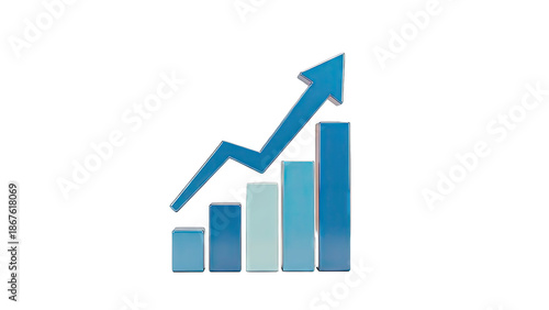 Growth Chart with Arrow Pointing Up on White Background Free Download Growth Chart with Arrow Pointing Up on White Background - GFXLoad