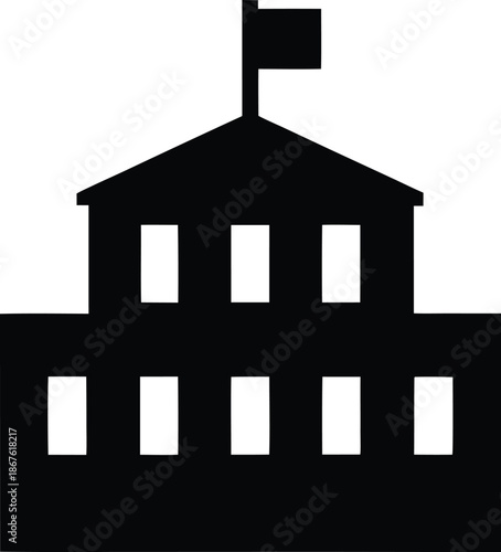 washington imf headquarters silhouette vector on transparent background