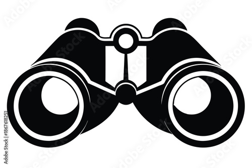 Field Glasses Binoculars Silhouette Icon for Safari and Wildlife Observation