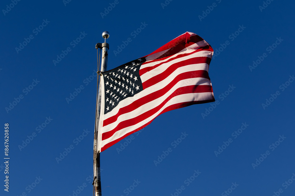 Fototapeta premium American Flag in the Sky