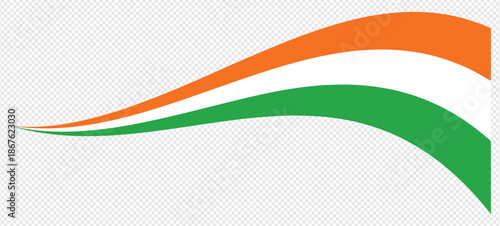 Indian flag wavy abstract background. Vector illustration. Indian Flag Ribbon for indian independence day and indian republic day celebration