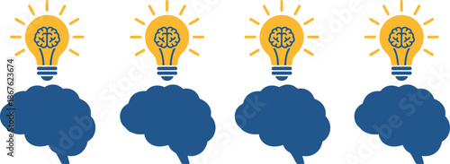 Bright ideas and cognitive thinking a visual representation of innovation