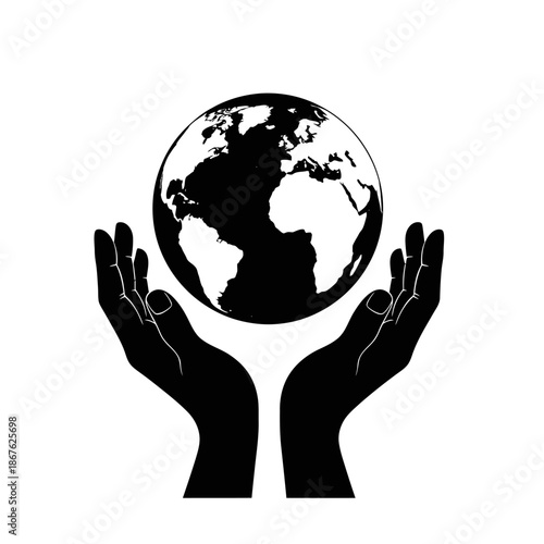 Hands cradling the earth a symbol of care and global responsibility