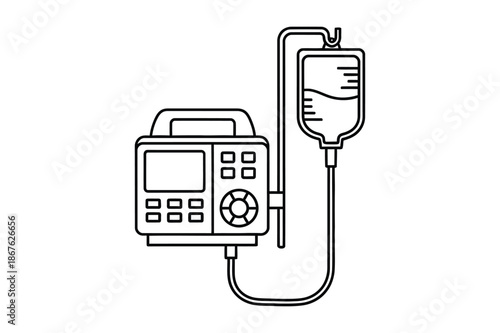 Hospital IV Drip Machine and Medical Infusion Bag Monitor