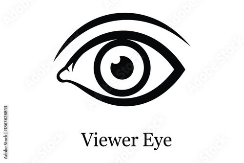 Viewer Eye Icon for Vision Surveillance and Observation