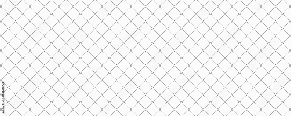 Naklejka premium Net texture pattern on white background. Net texture pattern for backdrop and wallpaper. Realistic net pattern with black squares. Geometric background, vector illustration