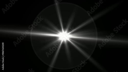 white optical flears light animation video 4k stock video 