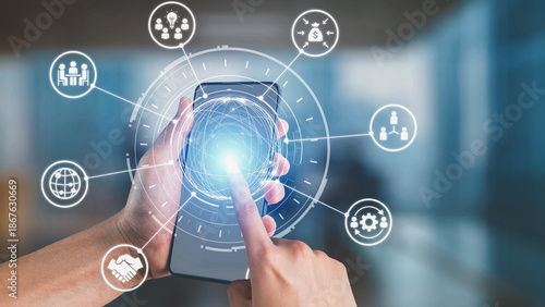 Obraz na plátne Crowdsourcing allows collaboration, ideas, and crowdsourcing resources