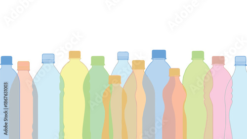 Plastic Bottle Pollution Vector Illustration