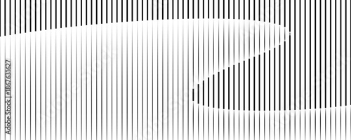 Vertical line wave pattern, stripe gradient background. abstract black geometric design