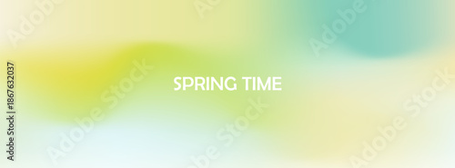 Light blue and green pastel colored gradient background. Abstract spring season blurry vector texture. Nature gradation pattern. Aesthetic bg. Vector soft horizontal backdrop for poster, cover, header