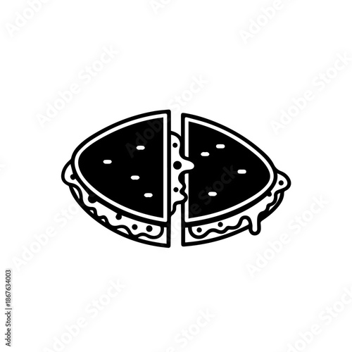 Intricate metal brooch isolated on transparent background, Vector