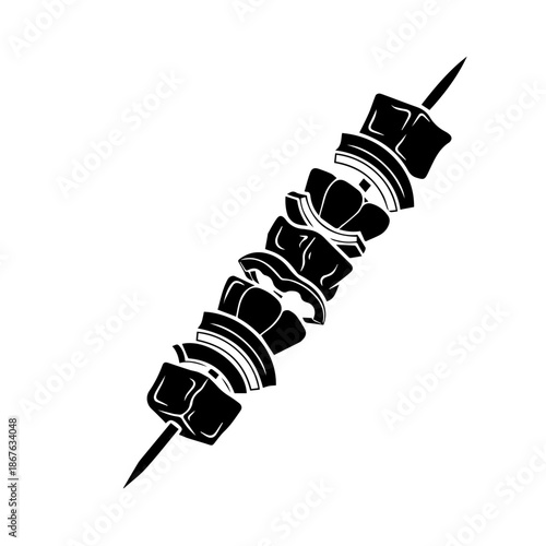 Black and white spiral design isolated on transparent background, Vector