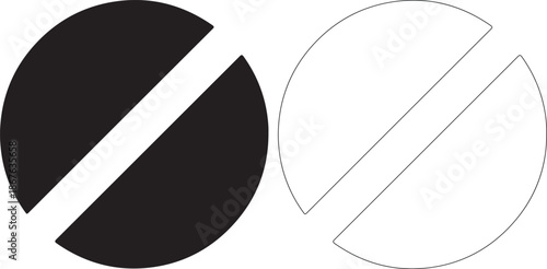 Black and white silhouettes of coffee beans, graphic shapes