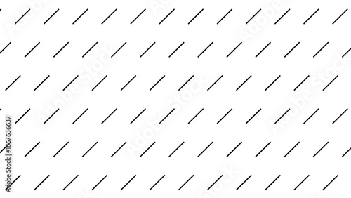 Minimalist black diagonal slash pattern on white background. Modern repeating line texture for abstract graphic design and textile prints.