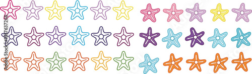  Hand drawn doodle bikini bottom with tropical flowers. Summer decorative floral elements and playful sky accents. Vector set.eps