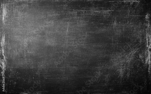 Black Chalkboard Distress Texture Background. 