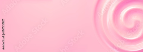 Creamy pink background with smooth ripples and glossy frosting drips. 
