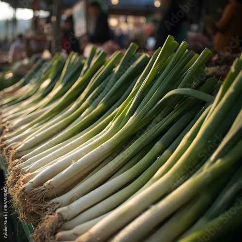 bunch of fresh green onions