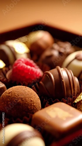 Gourmet chocolate truffles box