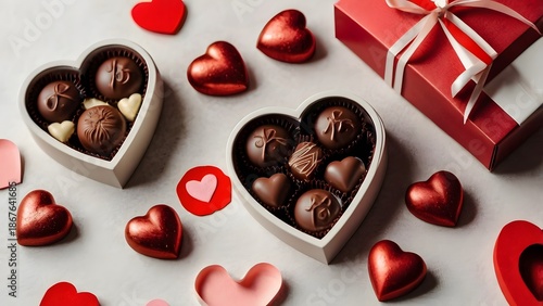  Valentine Chocolate Flat Lay