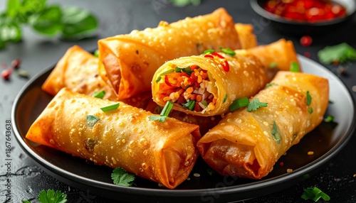 Frühlingsrollen frittiert © Silvia Bogdanski