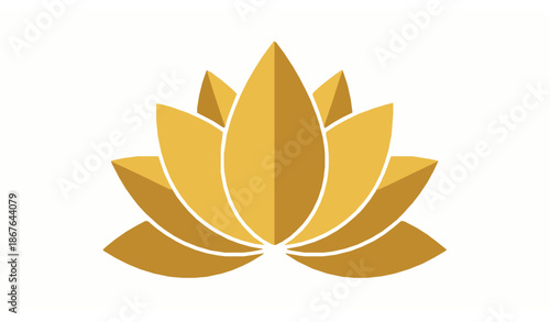 Ornamental golden lotus mandala vector for Vesak celebration