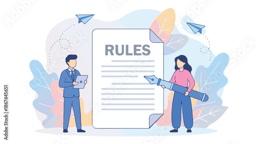 Rules and Regulations Document Review by Business Professionals
