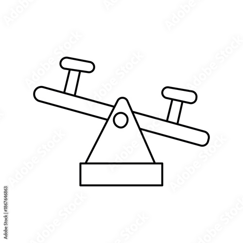 Seesaw Icon For Play And Balance Concepts