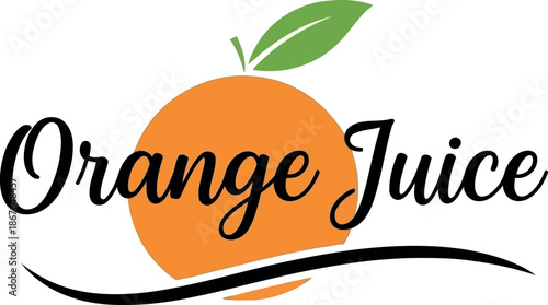Orange Juice Logo Design for Ramadan Iftar Drinks, Fresh Beverage Branding Vector Illustration
