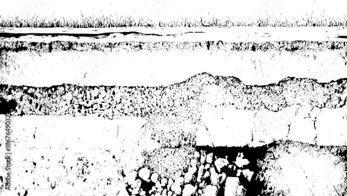 Black and white grunge texture with rough and distressed surface  abstract background