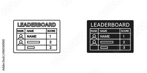Two Leaderboard Charts with Ranks and Scores name