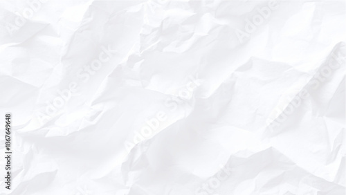 Crumpled white paper texture background with creases and folds  crumpled paper