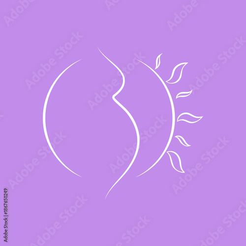Pregnant sun logo