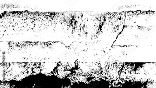 Grunge stone wall texture with cracked and weathered surface and rough edges  old masonry structure