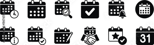 calendar, icon, vector, isolated, planning, date, agenda, schedule, appointment, time, event, business, meeting, day, month, year, reminder, deadline, organizer, management, checklist, clock, bell, ma