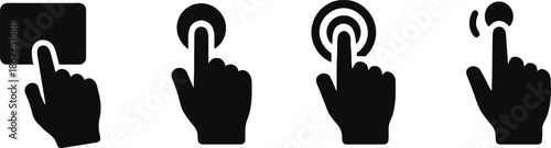 hand, touch, gesture, icon, vector, isolated, click, tap, press, finger, point, human, interface, ui, ux, user, experience, design, graphic, illustration, symbol, sign, communication, control, access,