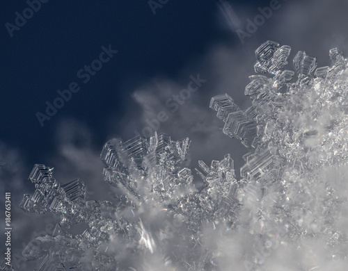 macro of ice crystals