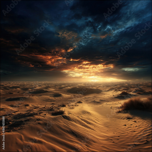 Surreal vision rising from ancient desert sands