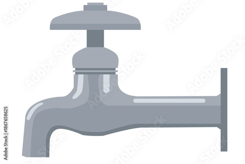 シンプルな蛇口のベクターアイコンイラスト